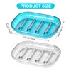 Self-Draining Soap Dish, Pack of 2 Soap Dish Sink, Plastic