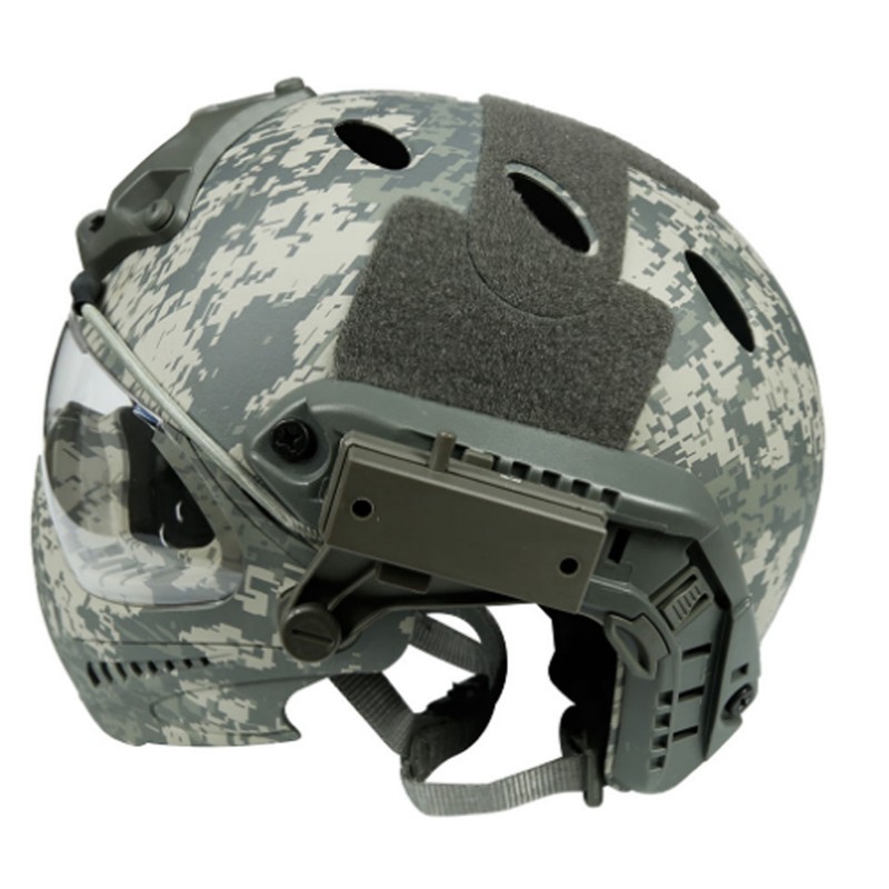 Camouflage Simple Assemble Disassembly Integrated Protection Tactics Helmet with Face