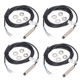 4 Set Proximity Switch 8mm Dia PNP 3 Wire Normally Closed NC Contact Inductive Proximity Sensoring Switch 6 to 36VDC