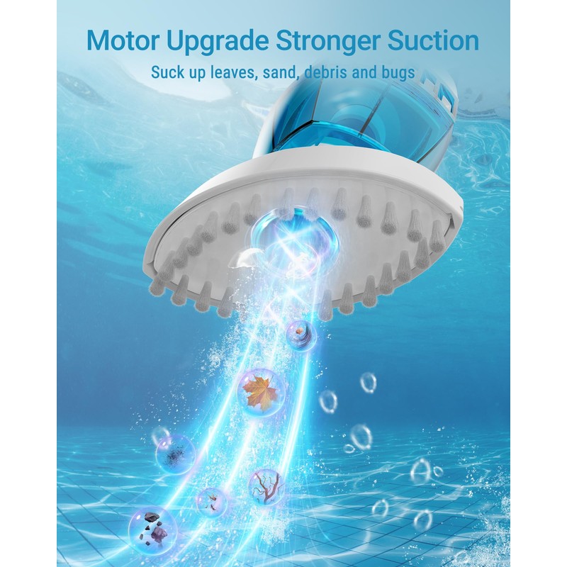 (2024 Update) WYBOT Cordless Pool Vacuum with Two Vacuum Heads,