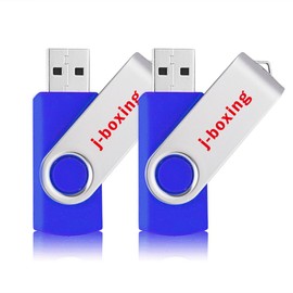 J-boxing USB Flash Drive 32GB Swivel Thumb Drives USB Stick 2PCS Blue
