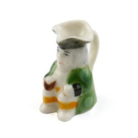 MyTinyWorld Dolls House Miniature Handmade Green Ceramic Toby Jug