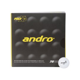 andro 162223 Table Tennis Training Ball, 1.6 inches (40 mm) (6 Dozen)