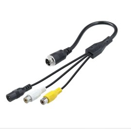 VSG24 93002-4 Pin Reversing Camera Adapter Cable Connection Cable RCA Adapter (RCA, Video, Audio) 12V-24V