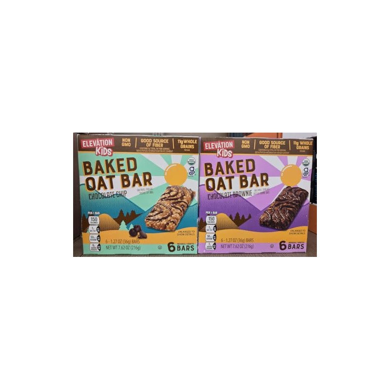 Elevation Kids NON-GMO Organic Baked Oat Bar Chocolate Chip &