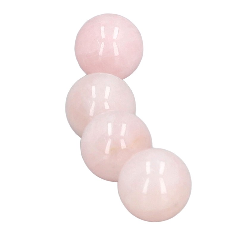 4Pcs Rose Quartz Crystal Balls 0.8in Diameter Clear Negative Energy