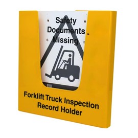 VSafety V Safety Forklift Truck Inspection Record Holder 250 x 240 x 27mm 1 Empty Holder