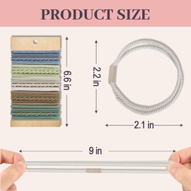 JIIRS 20PCS Boho Hair Ties,Elastic Bracelets,Elastic Hair Ties, Hair Bands For Ponytails,Bracelets Hair Ties for Thick or Thin Hair,Hair Ties No-Damage For Daily Life, Sport, Working(Set7)