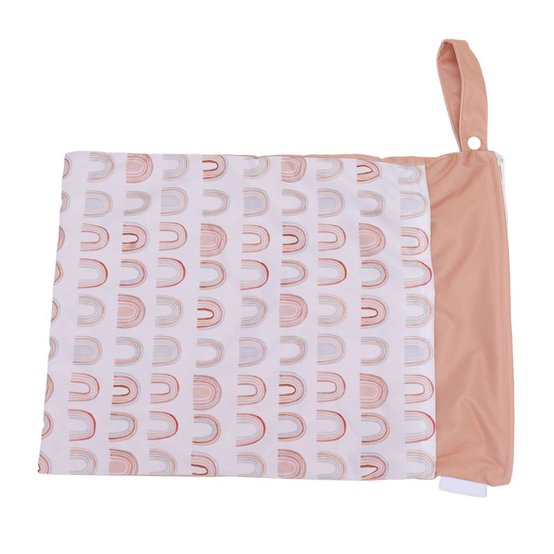 2pcs Hanging Diaper Bag Waterproof Double Pockets Zipper Closure Baby