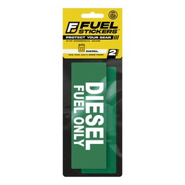 Diesel Sticker for Fuel Tank - Weatherproof Diesel Only Sticker - Fuel Labels for Storage Tanks, Trucks, Tractors, Heavy Equipment by Fuel Stickers - USA Made (6x2 inch), 10 Labels