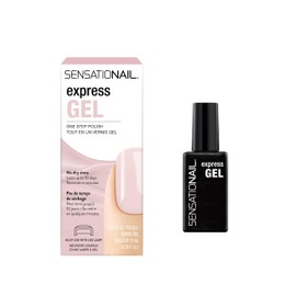 Sensationail Express Gel Nail Polish - At Home Gel Quick-Cure Polish - Glossy, Long-Lasting, No Dry Time - Lasts Up to 10 Days - Afternoon Blush - 10 mL/0.33 fl oz
