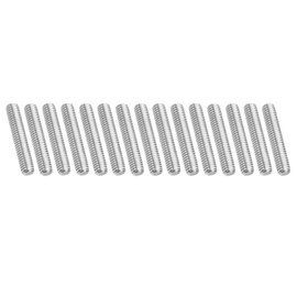 PATIKIL 3/8"-16 UNC 304 Stainless Steel Threaded Rod, Pack of 15, 60 mm Length, Long Thread Screw, Threaded Rods, Threaded Rods, Threaded Rods for Anchoring Screw, Clamps, Hangers and U-Bolts