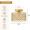 Gold Crystal Ceiling Light Fixture,Modern Semi Flush Mount Ceiling Lighting