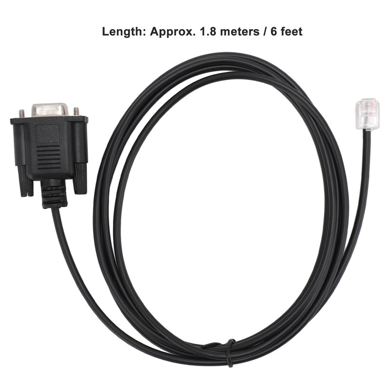 VBESTLIFE DB9 RS232 to RJ11 6P4C Console Cable, 6FT, Plug