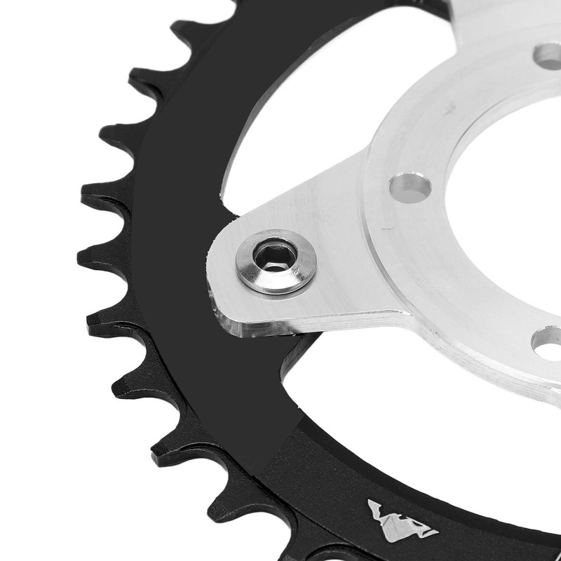 104BCD Electric Bike Chainring and Adapter 38T Aluminum Alloy CNC