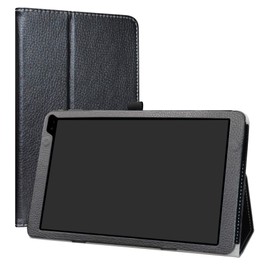 Barnes & Noble Nook 10 (BNTV650) Tablet Case,LiuShan PU Leather Slim Folding Stand Cover for 10.1" Barnes & Noble Nook 10 (BNTV650) 10.1-inch Android Tablet PC,Black