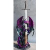 Ebros Gift Large Legendary Celtic Metallic Purple Armored Knight Dragon