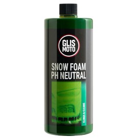 Glismoto Premium Snow Foam Pre-Wash, pH Neutral,Concentrate, produces dense clingy foam,Softens Dirt in advance of wash, PPF,Waxes and Ceramic safe, Pistachio Scent, Neon Green (1L)