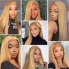 Tuheerst Blonde Human Hair Wig, Straight Real Hair Wig, Women's