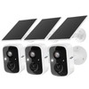 Hiseeu Solar Camera Security Outdoor, 3 Pack 100% Wireless 3K