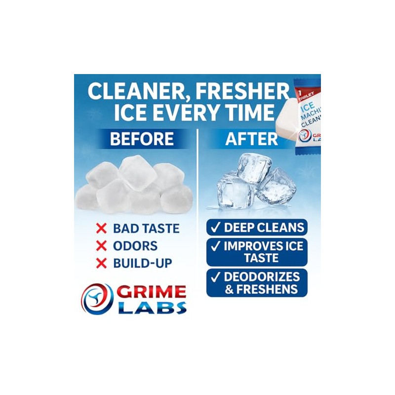 Ice Machine Cleaner Tablets - 24 Pack for Crystal-Clear Ice