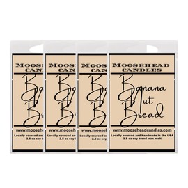 Moosehead Candles Banana Nut Bread Scented Wax Melts – 4 Pack | Cozy Fall & Holiday Fragrance | Long-Lasting, All-Natural Wax Melts for Warm & Invitin