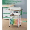 Queension Craft Cart with Wheels for Cricut Machines, Craft Organization