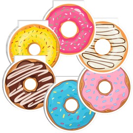 Chinco 24 Pack Donut Party Favors Kawaii Mini Cute Sweet Donut Notepads for Birthday Supplies 3.14 x 3.14 Inch