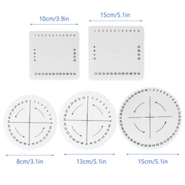 Braiding Disk Braiding Plate Round Square Kumihimo Beading Cord Disc DIY Braided Plate Bracelet Braided Weaving Board 5pcs