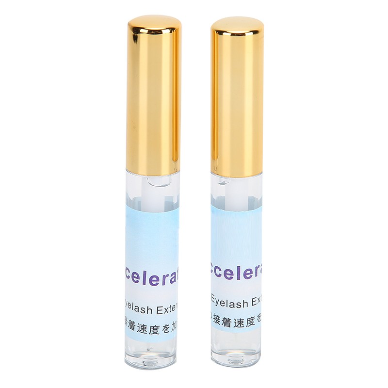2 Bottles Eyelash Extension Accelerator Waterproof LongLasting Adhesive Quick Dry