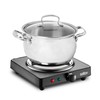 Salton Single Coil Portable Electric Cooktop with Large Burners, Variable