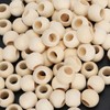 Cuentas de madera, amigables 100 Uds. Cuentas de agujero redondo