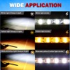 BraveWAY 2pcs 7inch LED Light Bar Dual Color Strobe Emergency