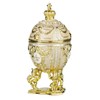 danila-souvenirs Faberge style Egg/Trinket Jewel Box with Lions & Emperor's