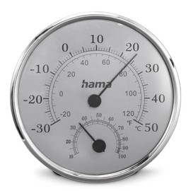 Thermometer and hygrometer "Saipan", silver/grey