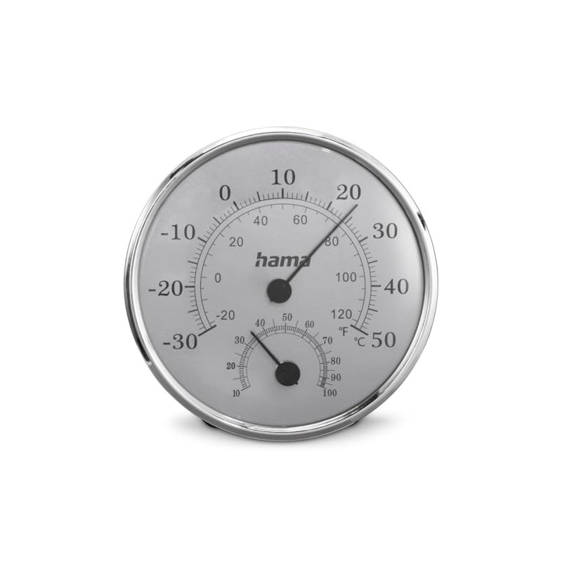 Thermometer and hygrometer "Saipan", silver/grey