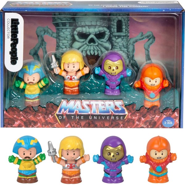 Little People Collector Masters of the Universe Figure Set, 4 character figures in a giftable package for fans ages 1-101 years