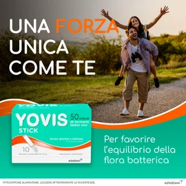 YOVIS Stick, Probiotics for Intestinal Wellbeing, 50 Billion Live Lactic Ferments, Gluten and Lactose Free, 10 Orosoluble Sachets