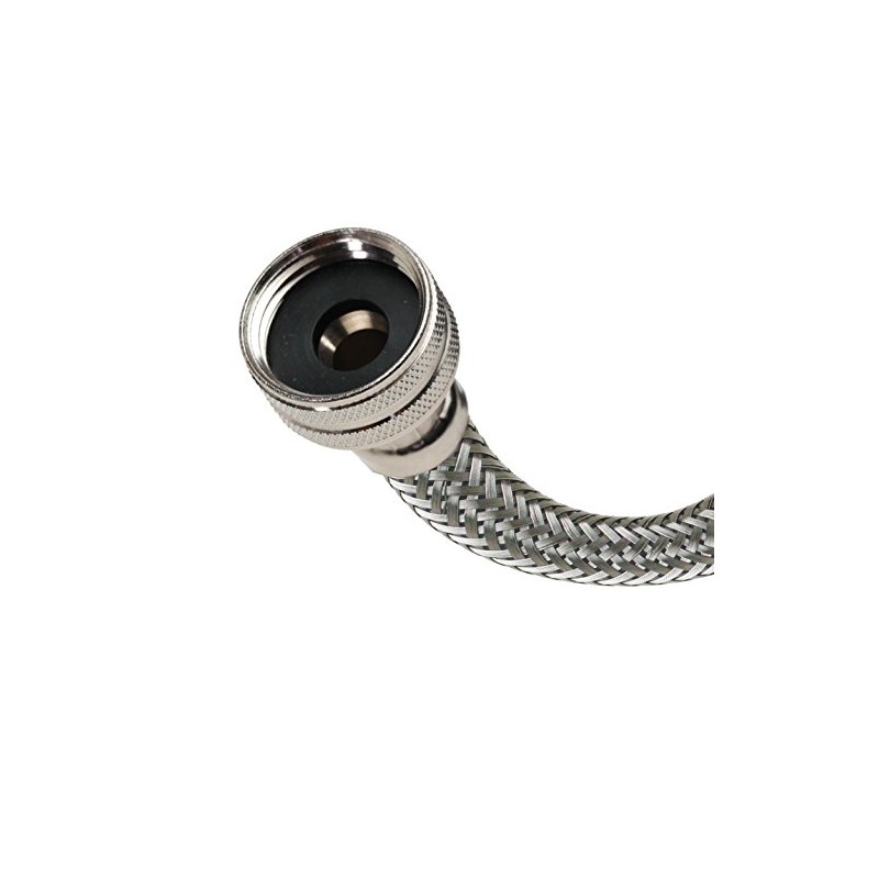 Fluidmaster B9WM48HE High Efficiency Washing Machine Connector, Braided Stainless Steel
