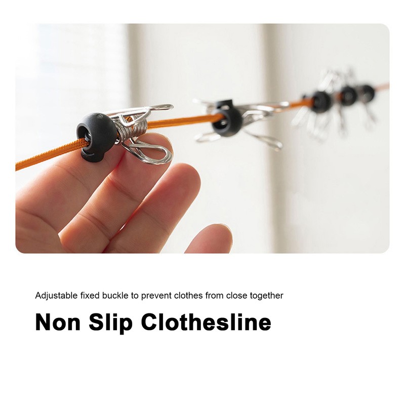 Portable Clothesline Heavy Duty Clothes Drying Line Punch Free Non