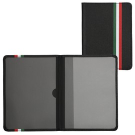 kwmobile Vehicle Registration Certificate Case with Card Slots – Faux Leather Case Italian Registration Certificate – Italy Stripes Green Red Black, Green, red, black, Italy Stripe 07-09-01