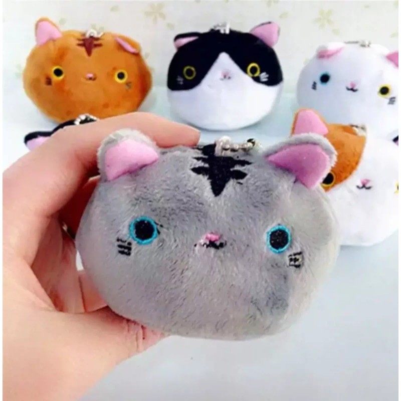 BRUJITA WAX Llavero De Cara De Gatitos De Peluche