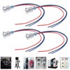 4 sets of common anode round LEDs, 10 mm pre-wired