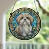 Image Industry Shih Tzu Stained Glass Effect Suncatcher - Garden