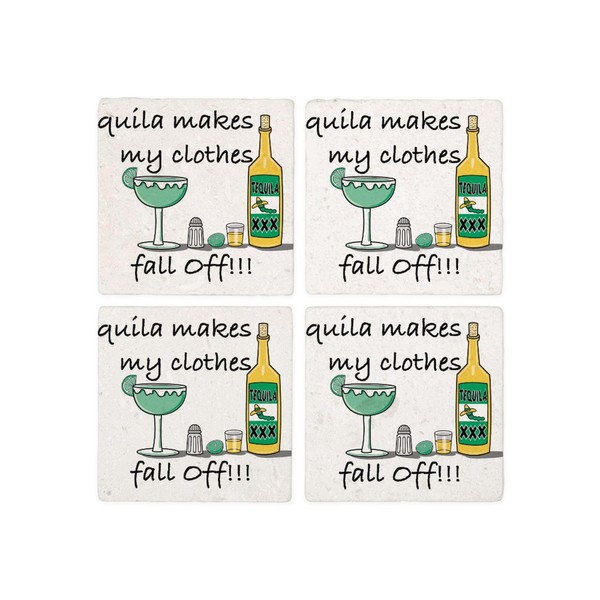 CafePress Clothes Fall Off Tumbled Stone - Set of 4