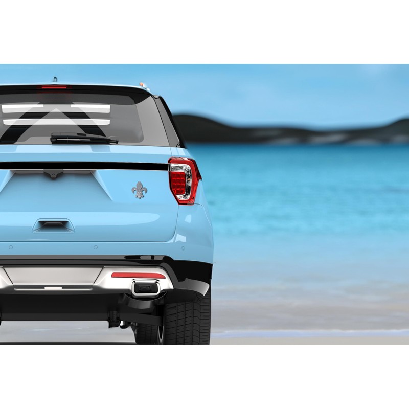 Fleur-de-Lis Crystal Chrome Auto Emblem