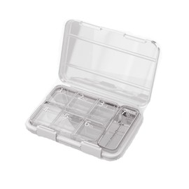 Weekly Pill Organizer, Pill Box 7 Day with One-Side Large Openings for Easy to Use, Black Privacy Protection AM PM Pill Case for Medication, Vitamins, Fish Oils, Supplements (White)