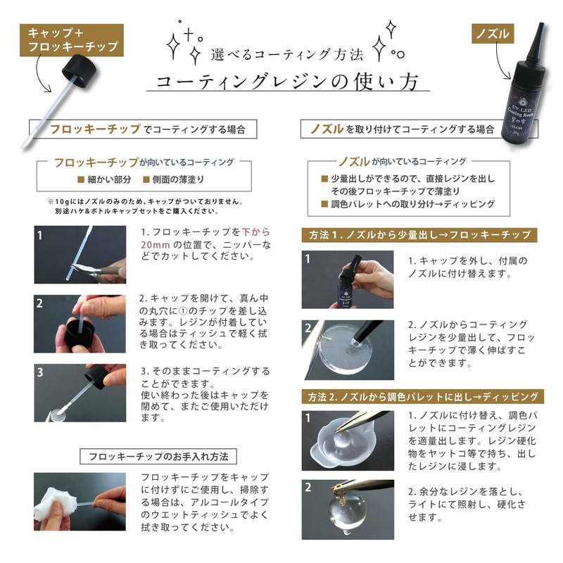 Pajico 403368 Resin Liquid UV-LED Coating Resin, Star Drop, Gloss,