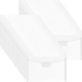 CYFUN DESIGN 50 Pieces Clear Stamp and Dies Storage Bags,Resealable Plastic Envelopes Pockets for Cutting Dies Stencil Crafts Organizer Holder Arts Crafts Scrapbooking Supplies 9.4x7inch Clear Bags