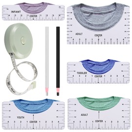 T-Shirt Ruler Guide, Clothes Measuring Tape, Sewing Mark Pencil for Adult Youth Toddler Infant